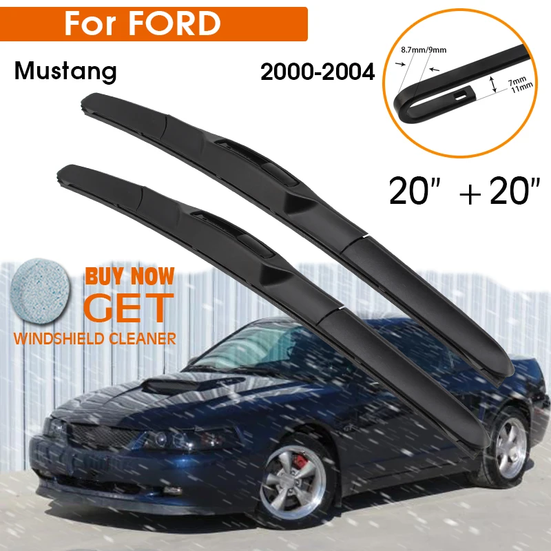 Car Wiper Blade For FORD Mustang 2000-2004 Windshield Rubber Silicon Refill Front Window Wiper 20"+20" LHD RHD Auto Accessories
Car Wiper Blade For FORD Mustang 2000-2004 Windshield Rubber Silicon Refill Front Window Wiper 20"+20" LHD RHD Auto Accessories