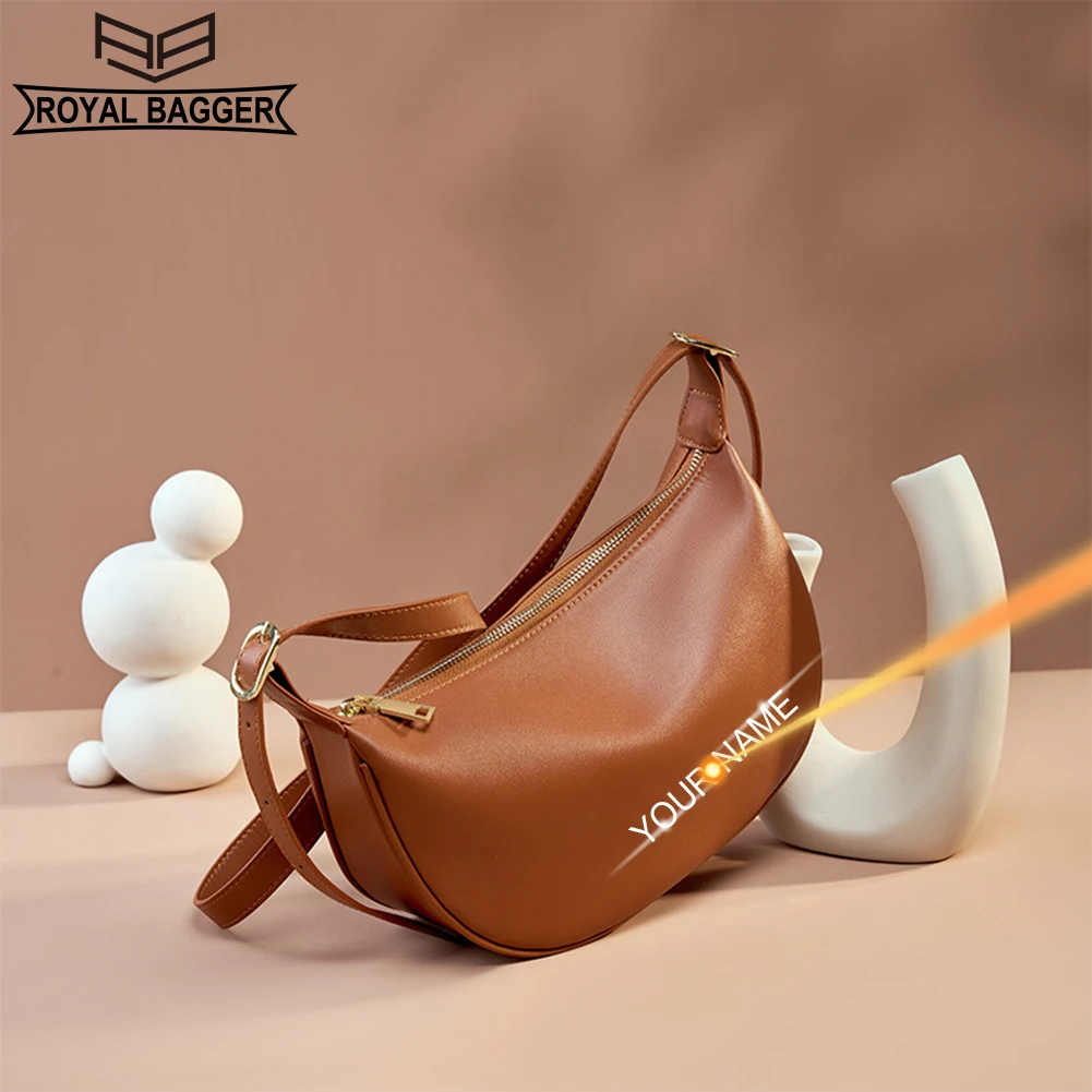 Royal Bagger Genuine Cow Leather Shoulder Crossbody Bags for Women Large Capacity Fashion Retro Ladies Hobos Saddle Bag 2228
Royal Bagger Genuine Cow Leather Shoulder Crossbody Bags for Women Large Capacity Fashion Retro Ladies Hobos Saddle Bag 2228