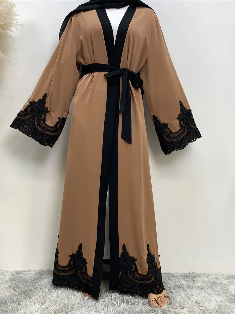 

Middle East Turkey Black Open Abaya Islamic Clothing Arab Hijab Abayat Muslim Woman Ramadan Kimono For Women Dubai 2023 Latest