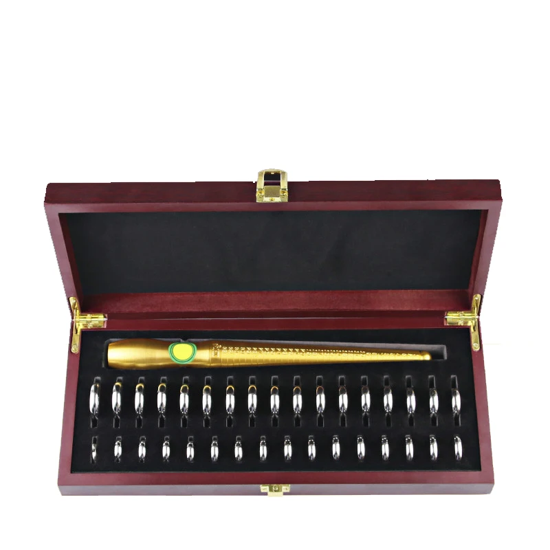 

High quality Finger Sizes Gauge & HK Standard Ring Stick Set In Wooden Box