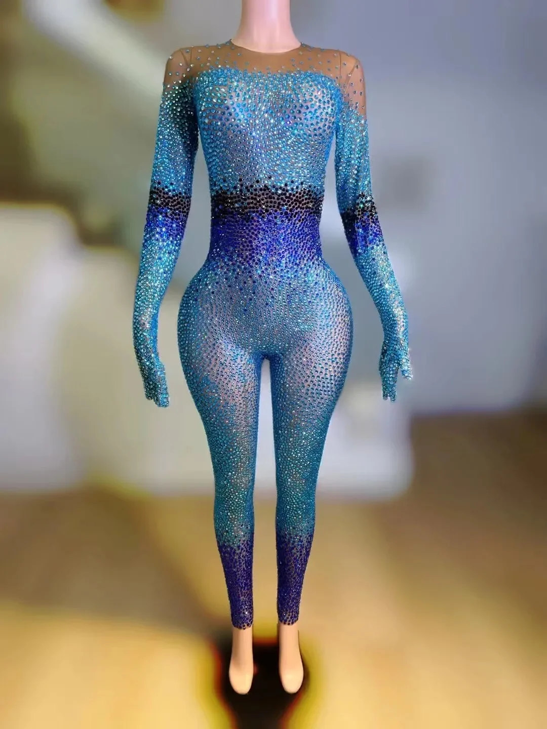 Pop Star Fashion Sparkly Diamonds Skinny Jumpsuit Women Nightclub Prom Party Outfit Singer Stage Wear Birthday party jumpsuit Pop Star Fashion Sparkly Diamonds Skinny Jumpsuit Women Nightclub Prom Party Outfit Singer Stage Wear Birthday party jumpsuit
