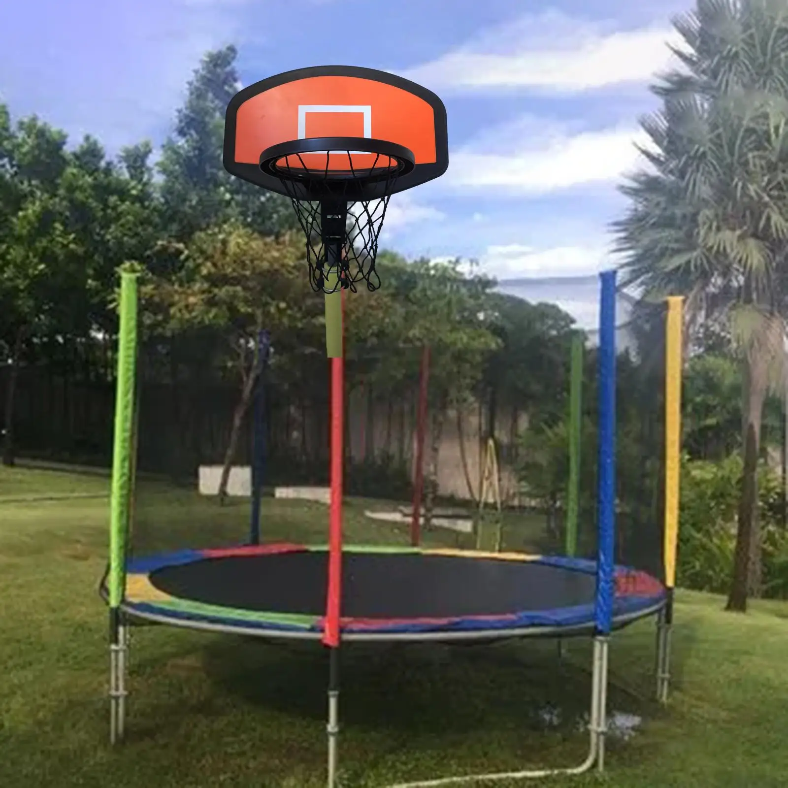 Basketball Hoop for Trampoline Basketball Frame with Bracket Trampoline Attachment for Backyard Outside Kids Curved Pole Indoor
Basketball Hoop for Trampoline Basketball Frame with Bracket Trampoline Attachment for Backyard Outside Kids Curved Pole Indoor