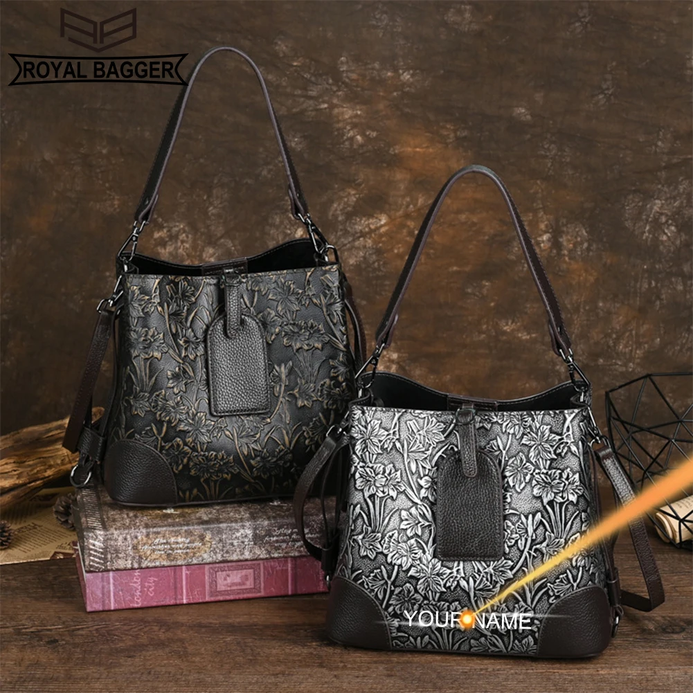 Royal Bagger Genuine Cow Leather Vintage Handbag Bucket Bags for Women Single Shoulder Crossbody Bag Large Capacity Totes 027
Royal Bagger Genuine Cow Leather Vintage Handbag Bucket Bags for Women Single Shoulder Crossbody Bag Large Capacity Totes 027