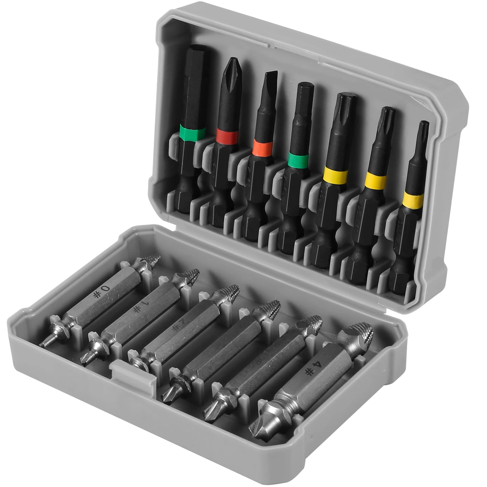 New 6Pcs Double Head Screw Extractor Kit with 7 Bits High Hardness Damaged Screw Remover Set Multifunctional Stripped Screws
New 6Pcs Double Head Screw Extractor Kit with 7 Bits High Hardness Damaged Screw Remover Set Multifunctional Stripped Screws