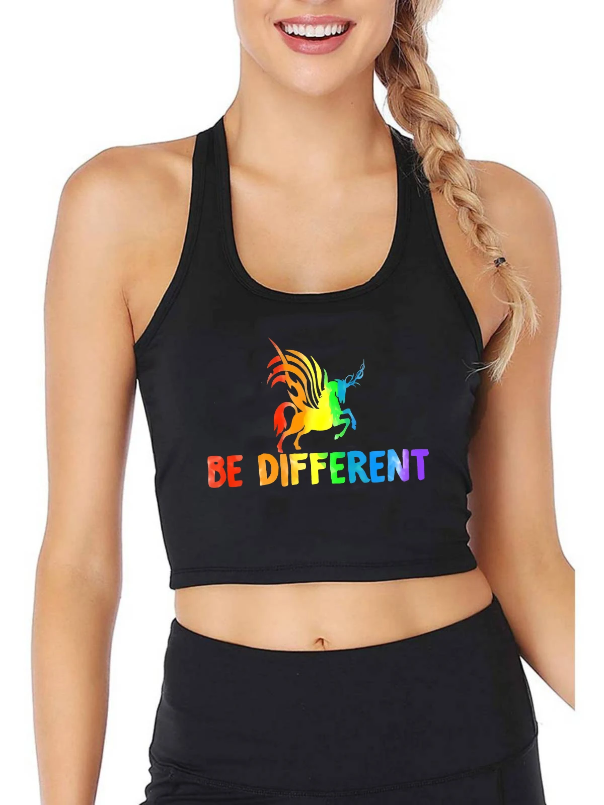 Be Different LGBTQ Pegasus Rainbow Design Sexy Slim Fit Crop Top Bisexual Streetwear Personality Customizable Tank Tops
Be Different LGBTQ Pegasus Rainbow Design Sexy Slim Fit Crop Top Bisexual Streetwear Personality Customizable Tank Tops