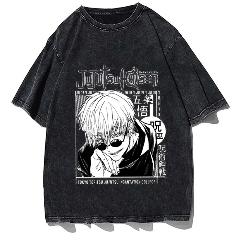 Fashion T-shirt Japanese Anime Jujutsu Kaisen Washed T Shirt Kawaii Tshirt for Men Cartoon Y2k Tops Tees Male Harajuku Clothes
Fashion T-shirt Japanese Anime Jujutsu Kaisen Washed T Shirt Kawaii Tshirt for Men Cartoon Y2k Tops Tees Male Harajuku Clothes