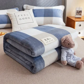 인스 체크 보드 담요 클래식 체크 무늬 소파 담요, 용수철 여름 에어컨 담요, 사무실 낮잠 숄 쿠션 소파 상품 이미지