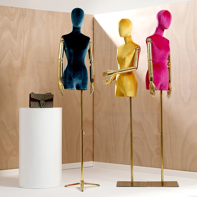 Plating Arm Fabric Cover Female Head Half Mannequin Body Metal Base for Wedding Cloting Display Dress Form Adjustable Rack
Plating Arm Fabric Cover Female Head Half Mannequin Body Metal Base for Wedding Cloting Display Dress Form Adjustable Rack