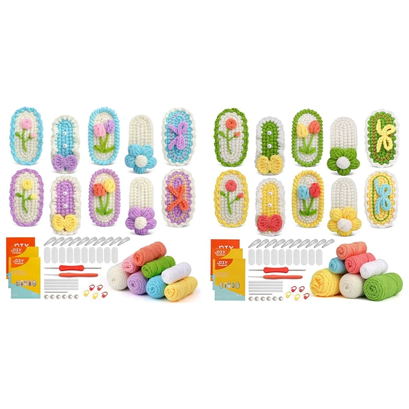 10PCS Hairpins Crochet Kits For Beginners,Easy-To-Learn Hair Clips Knitting Kit With Step-By-Step Video Tutorials
10PCS Hairpins Crochet Kits For Beginners,Easy-To-Learn Hair Clips Knitting Kit With Step-By-Step Video Tutorials