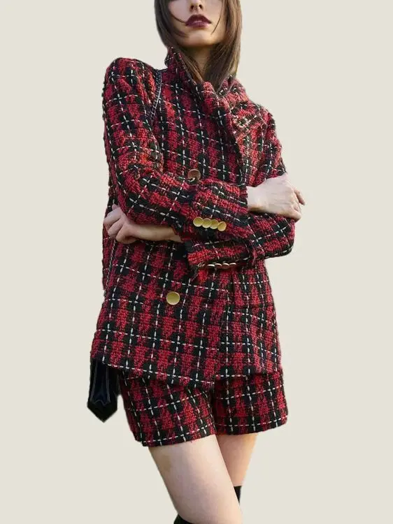 Clearance Price Autumn New Women's Red Plaid Tweed Shorts Ladies Casual All-Match High Waist Short Pants
Clearance Price Autumn New Women's Red Plaid Tweed Shorts Ladies Casual All-Match High Waist Short Pants