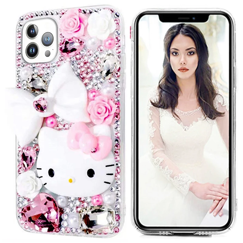 Pink Cute Cartoon Cat Case For iPhone 11 12 13 14 15 Pro Max 8 Plus X XS XR SE 3 for Lady Girls Bling Diamond Silicone Cover
Pink Cute Cartoon Cat Case For iPhone 11 12 13 14 15 Pro Max 8 Plus X XS XR SE 3 for Lady Girls Bling Diamond Silicone Cover