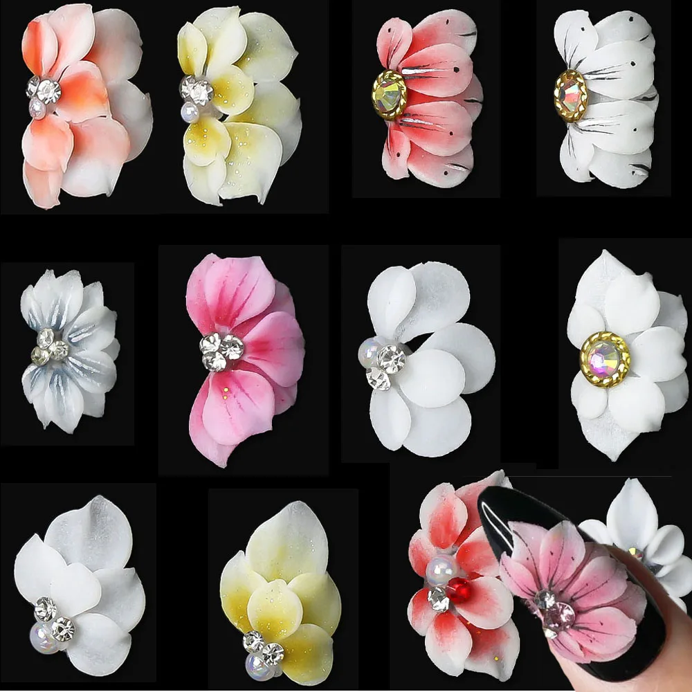 20pcs White/Pink Nail Flowers Acrylic Charm Side Flower 3D Acrylic Carved Flower Pearl Rhinestone Nail Art Decoration Parts 10mm
20pcs White/Pink Nail Flowers Acrylic Charm Side Flower 3D Acrylic Carved Flower Pearl Rhinestone Nail Art Decoration Parts 10mm