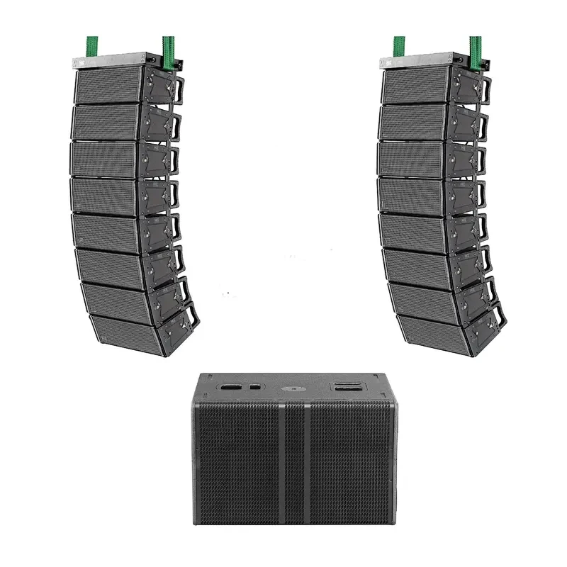 

professional audio mini line array system 2*4'' full range 12 inch subwoofer active dsp line array amplifier speakers