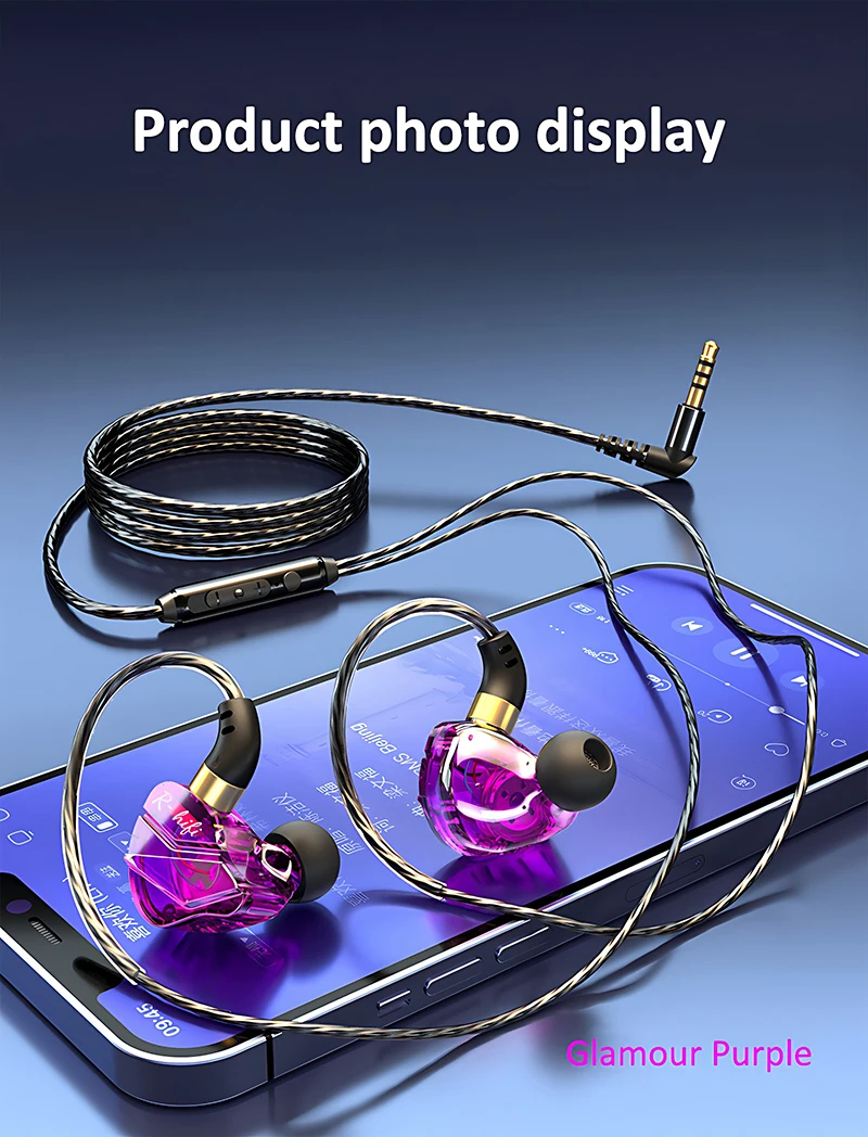 HIFI Wired Earphones 3.5MM AUX/Type C Jack 9D Surround With Mic In-Ear Transparent Music Headsets For Samsung Android For iPhone S7c44896a382e459c99d0646360a88808j