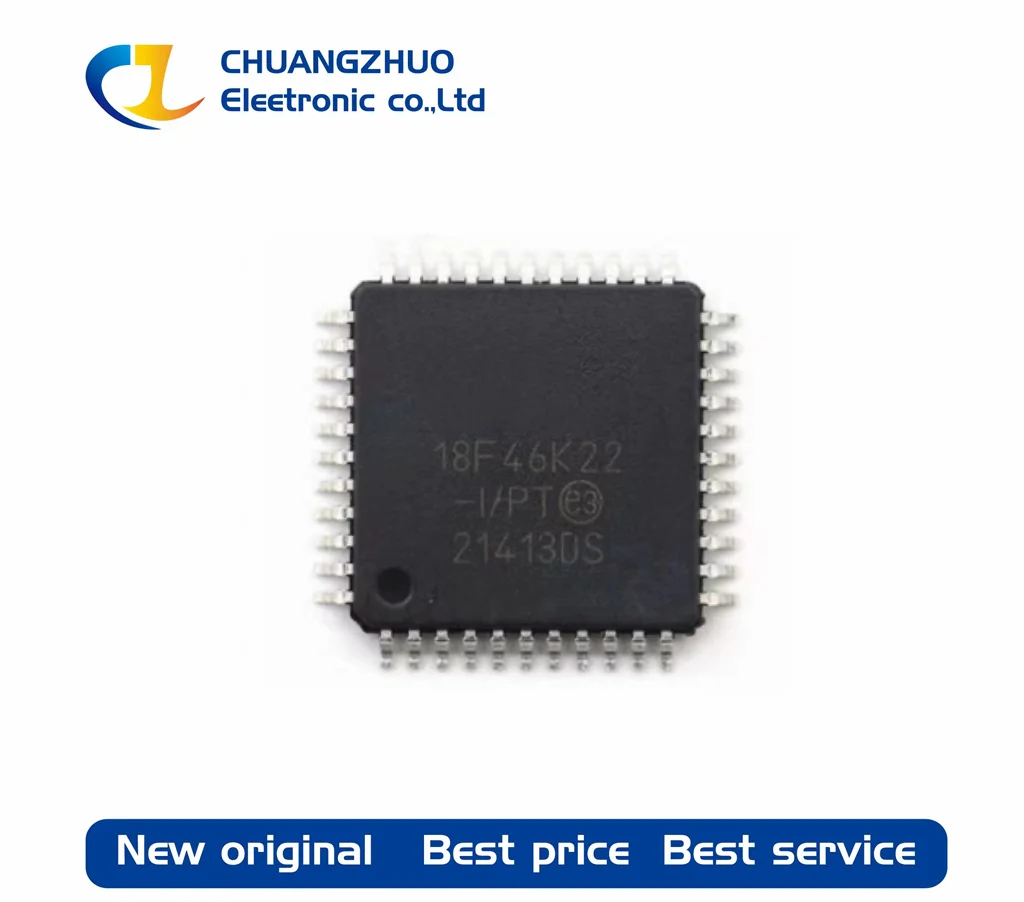 1Pcs New original PIC18F46K22-I/PT 18F46K22 3.8KB 64MHz PIC 2.3V~5.5V 35 FLASH 64KB TQFP-44(10x10) Microcontroller
1Pcs New original PIC18F46K22-I/PT 18F46K22 3.8KB 64MHz PIC 2.3V~5.5V 35 FLASH 64KB TQFP-44(10x10) Microcontroller