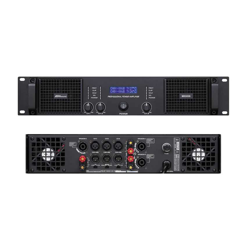 New amplifier 3 Channel Dj Class H 8 ohms 600W Professional Power Amplifiers dj controller 3ch
New amplifier 3 Channel Dj Class H 8 ohms 600W Professional Power Amplifiers dj controller 3ch
