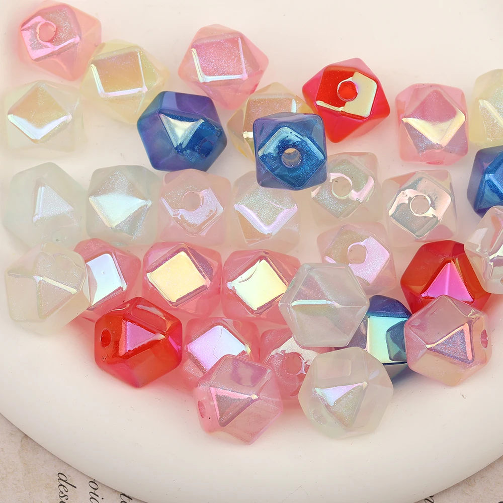 

Cordial Design 14*15MM 100PCS Aurora Effect/DIY Making/Irregular Shape/Acrylic Beads/Jewelry Findings & Components/Hand Made