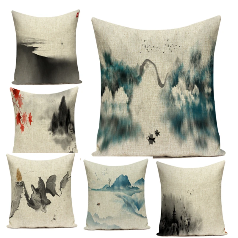 Home Decoration Landscape Cover Sofa Fluffy Chinese Style Pillow Case Modern Decor Landscape Pattern Couchion Covers DF617
Home Decoration Landscape Cover Sofa Fluffy Chinese Style Pillow Case Modern Decor Landscape Pattern Couchion Covers DF617