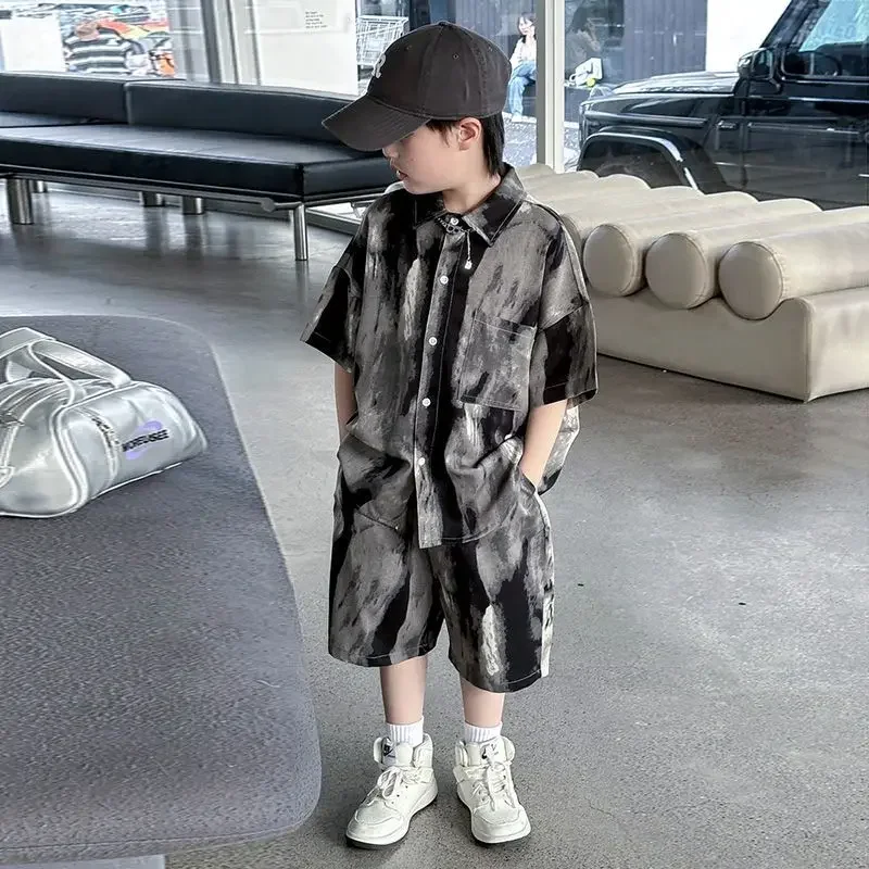 Boys Fashion Summer Tye-die Short Sleeve Shirts+Pants 2pcs Suits 4-14 Years Kids Trend Streetwear Oufits Sets Children Clothing
Boys Fashion Summer Tye-die Short Sleeve Shirts+Pants 2pcs Suits 4-14 Years Kids Trend Streetwear Oufits Sets Children Clothing