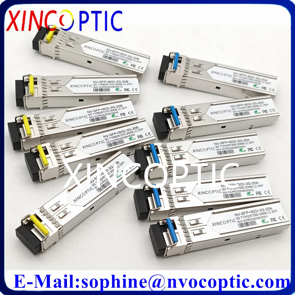 

5Pair Asymmetric Rate 3G(Both Lines are 3Gbps ) SDI/HDI Video Bi-Directional WDM 10KM 20KM BIDI LC SFP Fiber Transciever Module