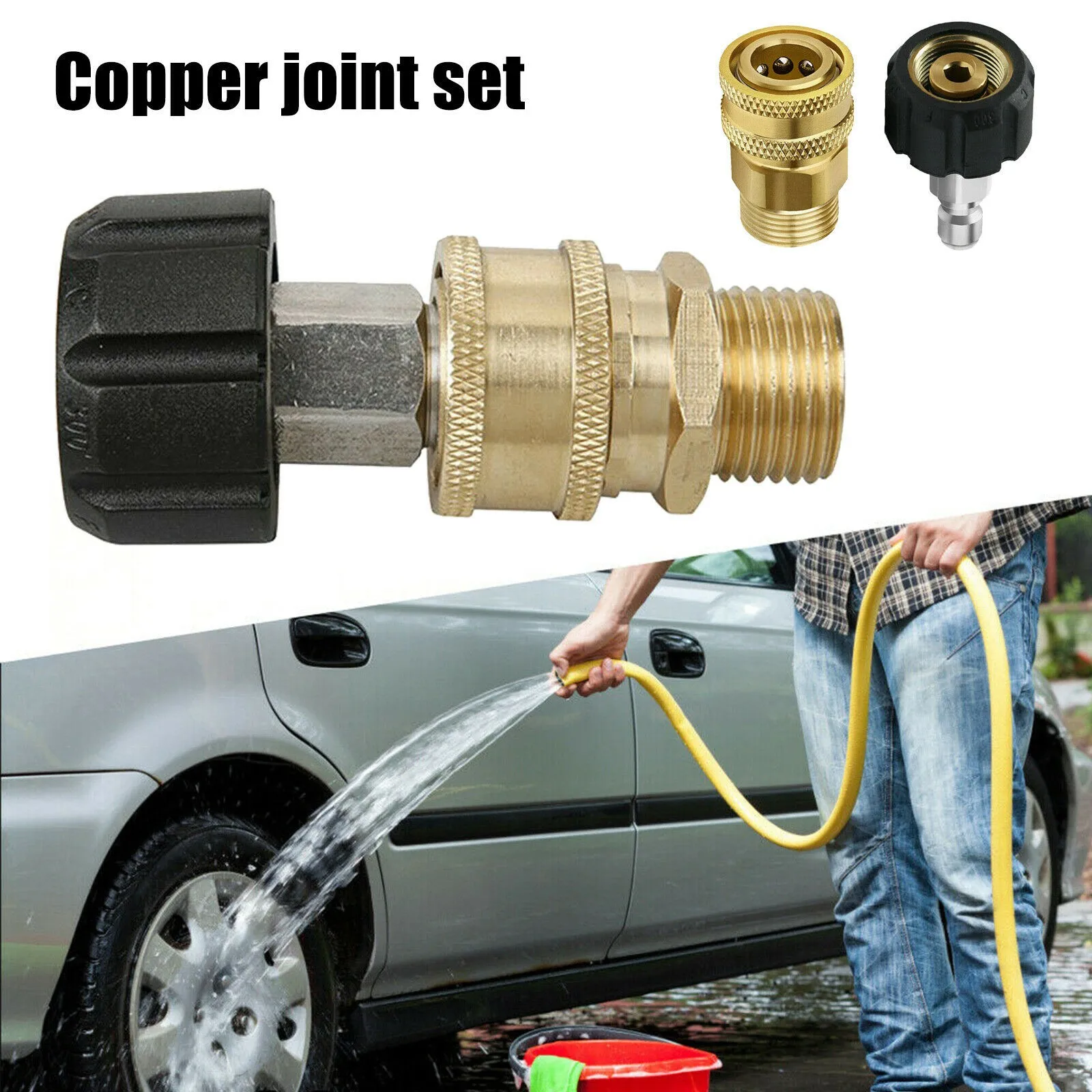 5000 Psi M22 Quick Release Connector Golden&Black Pressure Washer Hose Adapter Plastic + Brass + Stainless Steel Hot
5000 Psi M22 Quick Release Connector Golden&Black Pressure Washer Hose Adapter Plastic + Brass + Stainless Steel Hot