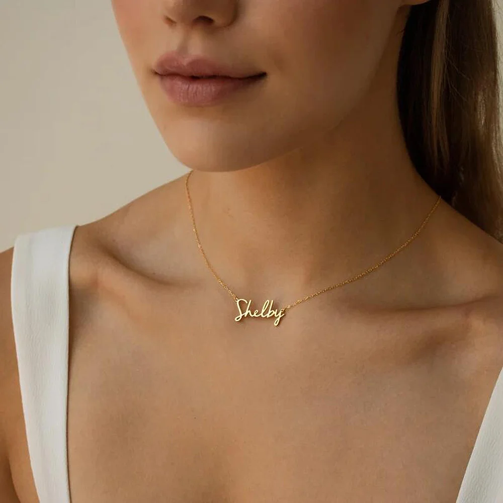 Customized Name Silver Necklace for Women Stainless Steel Gold Cross Chain Personalized Nameplate Pendant Jewelry Christmas Gift
Customized Name Silver Necklace for Women Stainless Steel Gold Cross Chain Personalized Nameplate Pendant Jewelry Christmas Gift