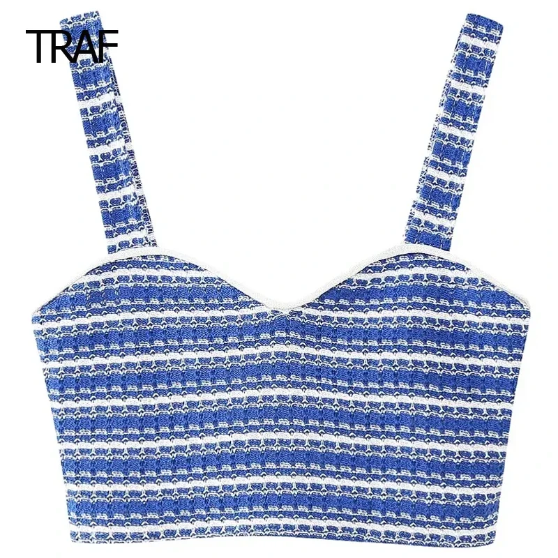 TRAF Sleeveless Backless Aesthetic Tube Top Women's Slip Top Spring Summer 2024 Striped Cropped Sweaters Elegant Vacation Tops
TRAF Sleeveless Backless Aesthetic Tube Top Women's Slip Top Spring Summer 2024 Striped Cropped Sweaters Elegant Vacation Tops