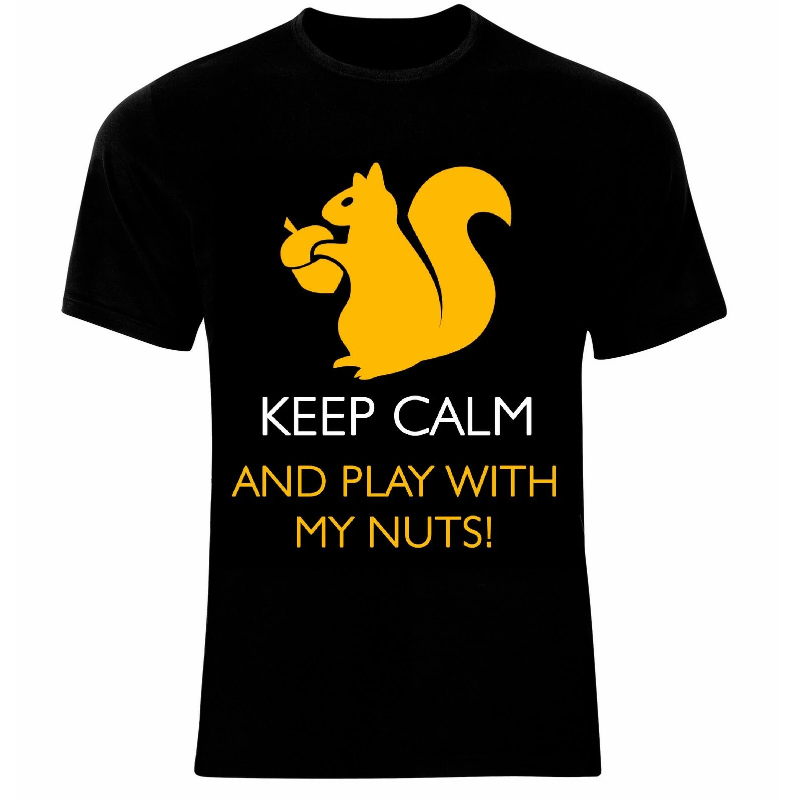 Keep Calm and Play with My Nuts. Funny Squirrel T-Shirt 100% Cotton O-Neck Short Sleeve Casual Mens T-shirt Size S-3XL
Keep Calm and Play with My Nuts. Funny Squirrel T-Shirt 100% Cotton O-Neck Short Sleeve Casual Mens T-shirt Size S-3XL