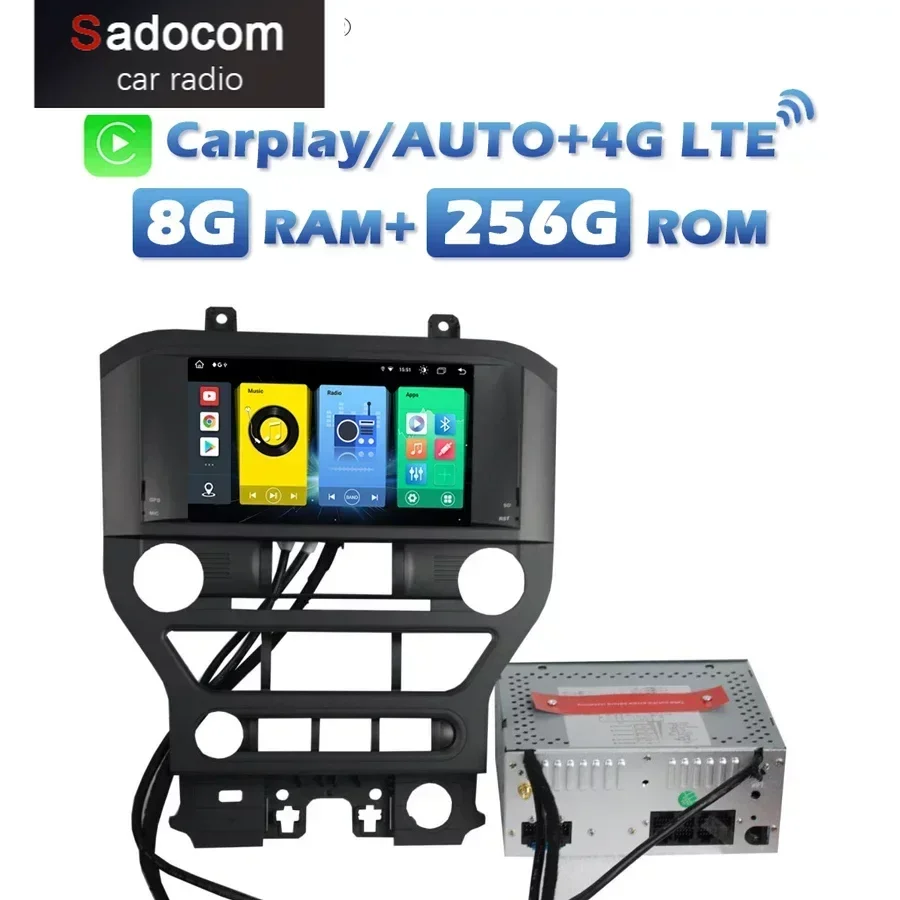 4G SIM Wireless Carplay Auto IPS Android 13.0 8G+256G Car DVD Player GPS Map RDS Radio Wifi Bluetooth For Ford Mustang 2015-2017
4G SIM Wireless Carplay Auto IPS Android 13.0 8G+256G Car DVD Player GPS Map RDS Radio Wifi Bluetooth For Ford Mustang 2015-2017