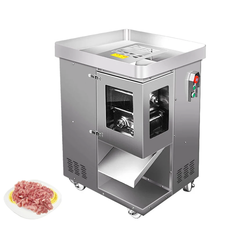 

Commercial Electric Meat Slicer Shredder Removable Knife Group Dicing Machine Automatic Meat Cutter Machine Shreds At Once