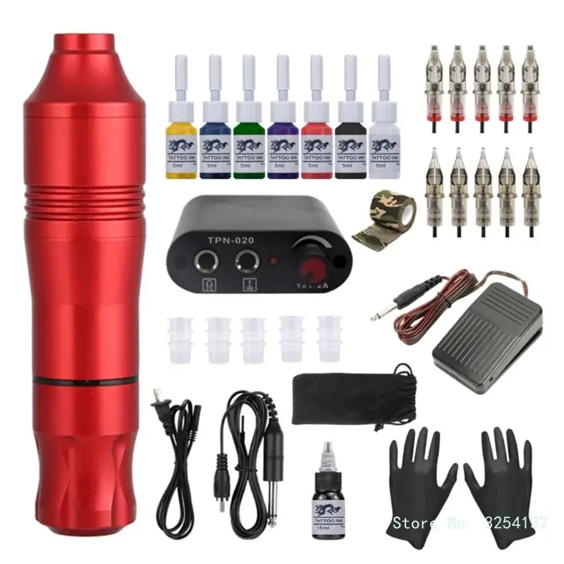 Wireless Professional Rotarys Tattoo Pen Quiet Tattoo Cartridge Needle Guns Machine Supply Makeup Eyeliner for Tattoo Body
Wireless Professional Rotarys Tattoo Pen Quiet Tattoo Cartridge Needle Guns Machine Supply Makeup Eyeliner for Tattoo Body