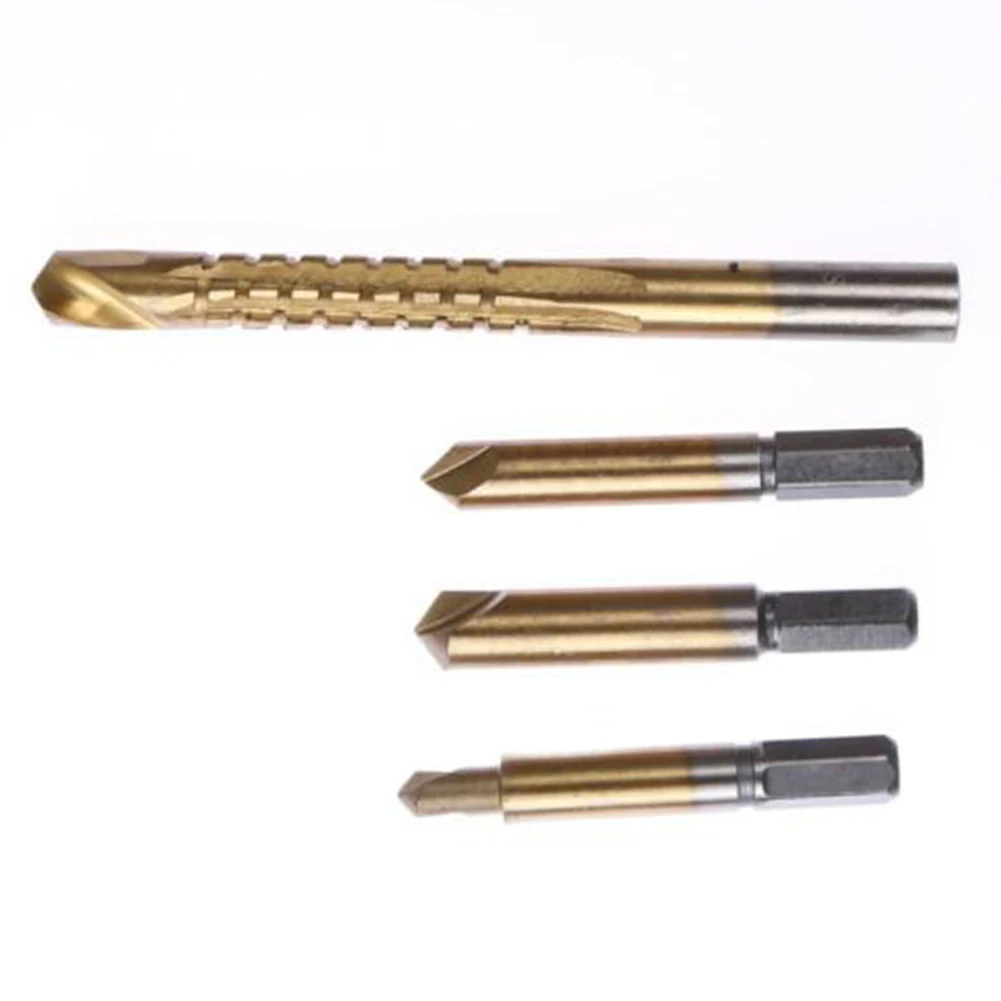 4pcs Damaged Screw Extractor With Drill Set For Thin Wood Wood Aluminum 1# 2# 3# Stud Remover Tool Metal Drill Bit Power Tool
4pcs Damaged Screw Extractor With Drill Set For Thin Wood Wood Aluminum 1# 2# 3# Stud Remover Tool Metal Drill Bit Power Tool