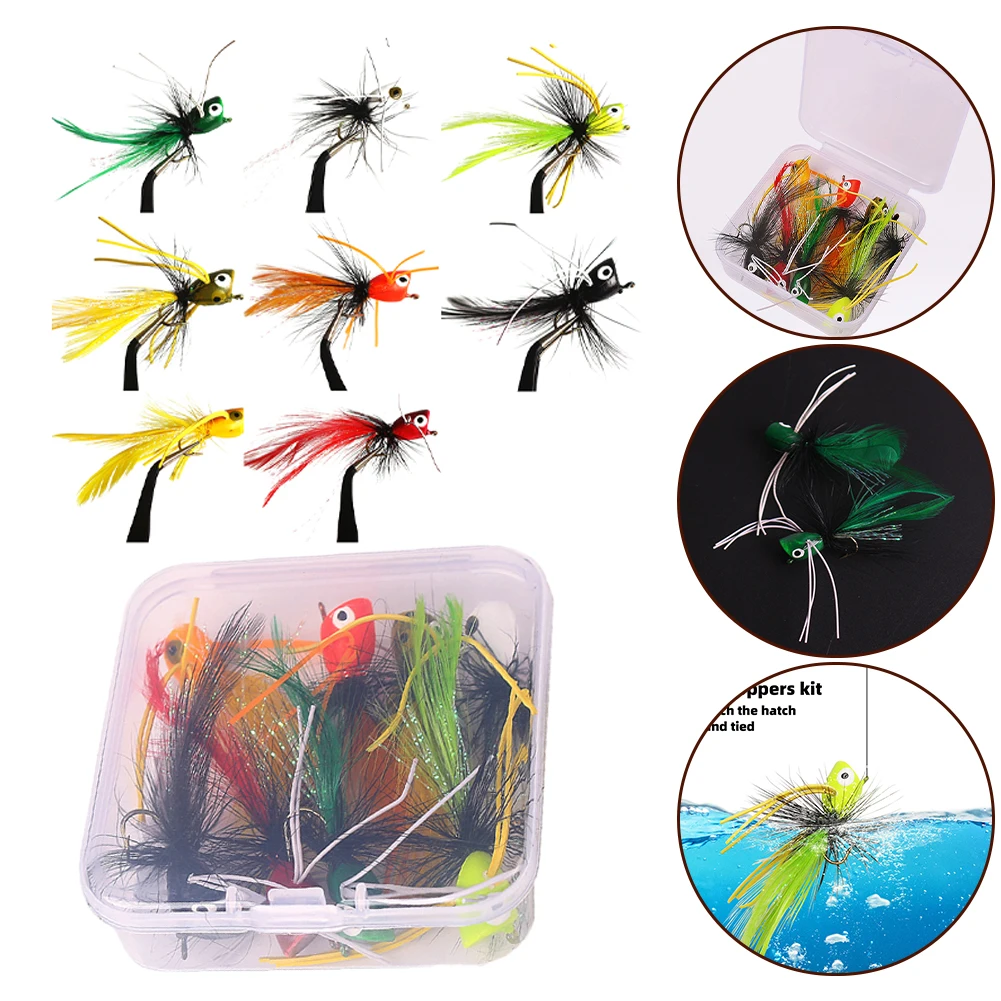 8pcs Foam Popper Heads Fly Tying With Barb Fishhooks Bass Popper Flies Bugs Dry Fly Sorting Kit For Catch Bass Salmon Carp
8pcs Foam Popper Heads Fly Tying With Barb Fishhooks Bass Popper Flies Bugs Dry Fly Sorting Kit For Catch Bass Salmon Carp