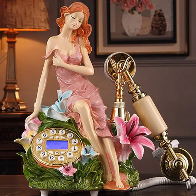 Antique Corded Telephone with Caller ID, Handsfree, Beautiful Girl Retro Decorative Phone Resin Telephone for Cafe Bar Home
Antique Corded Telephone with Caller ID, Handsfree, Beautiful Girl Retro Decorative Phone Resin Telephone for Cafe Bar Home