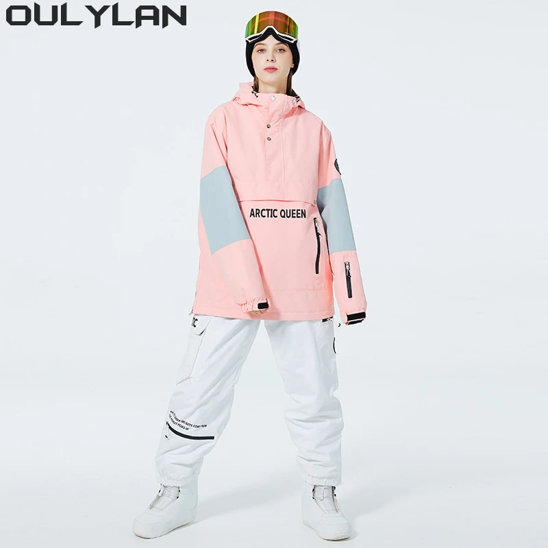 

Oulylan Ski Suits Winter Warm Outdoor Sports Snowboards Waterproof Jacket and Pant Set Snow Insulation Suite Women Men