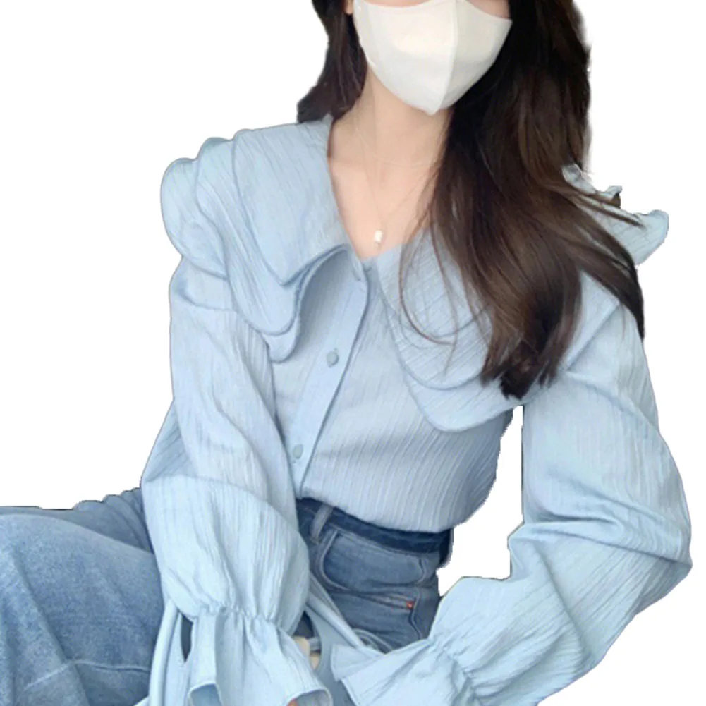 Long Sleeve Shirt Top Doll Collar For Daily French Long Sleeve Microelasticity Niche Polyester Regular Length Shirt
Long Sleeve Shirt Top Doll Collar For Daily French Long Sleeve Microelasticity Niche Polyester Regular Length Shirt
