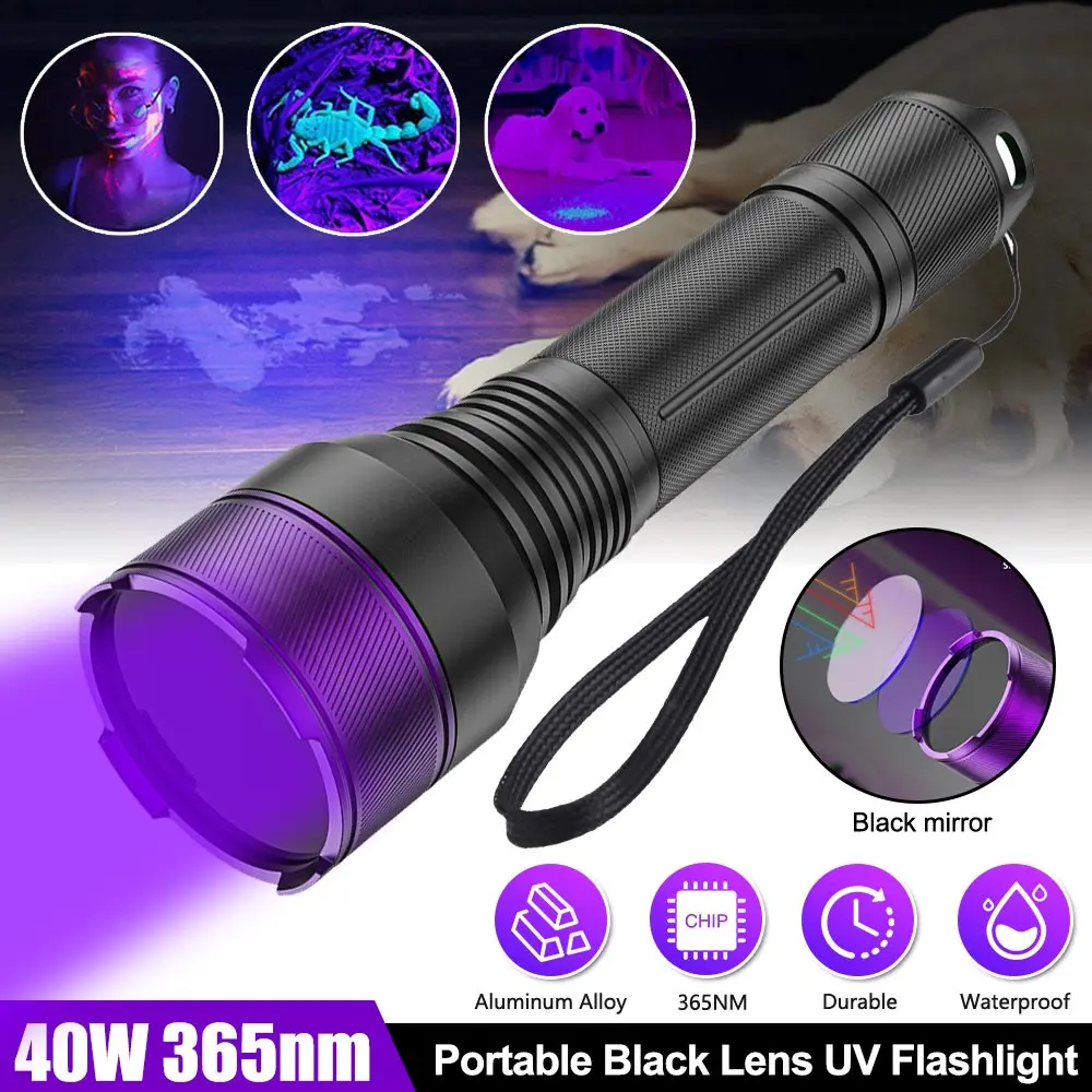 UV flashlight 365nm black light LED UV rechargeable USB-C long service life - pet urine detector for fluorescence detection
UV flashlight 365nm black light LED UV rechargeable USB-C long service life - pet urine detector for fluorescence detection