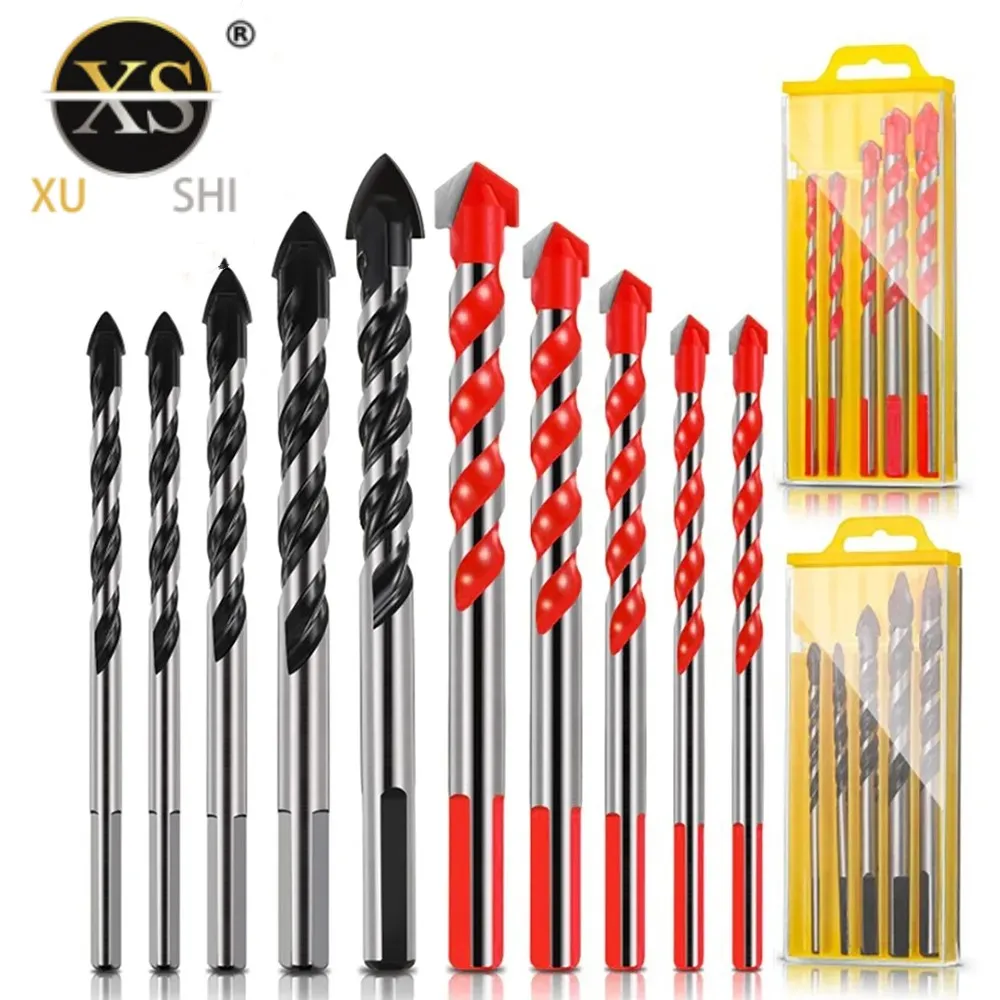 

3-12mm Multifunctional Triangle Drill Bit Diamond Drill Set Ceramic Tile Concrete Brick Wood Glass Punching Hole Saw Metal Dril