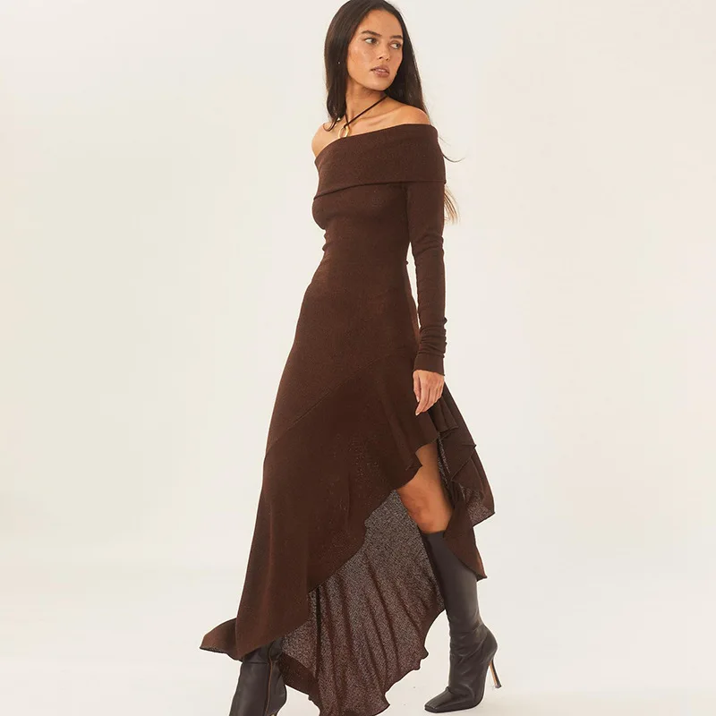 Off Shoulder Ruffles Y2K Long Dress Women Sexy Skinny Side Split Elegant Vestidos Long Sleeve Prom Solid Streetwear Maxi Dress
Off Shoulder Ruffles Y2K Long Dress Women Sexy Skinny Side Split Elegant Vestidos Long Sleeve Prom Solid Streetwear Maxi Dress