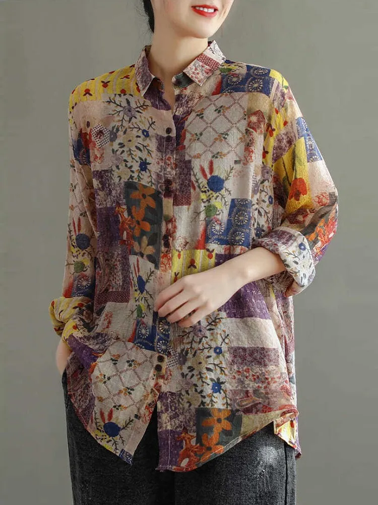 Women Long Sleeve Casual Shirts New Arrival 2022 Spring Vintage Style Floral Print Loose Comfortable Female Cotton Tops D094
Women Long Sleeve Casual Shirts New Arrival 2022 Spring Vintage Style Floral Print Loose Comfortable Female Cotton Tops D094