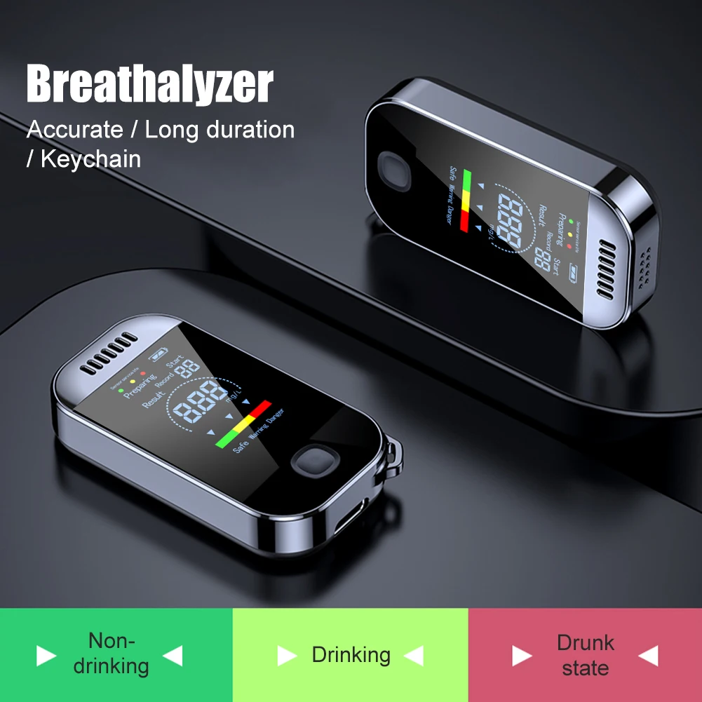 Electronic Alcohol Tester USB Rechargeable Digital Breath Alcohol Tester Gas Detector Breathalyzer With LCD Display
Electronic Alcohol Tester USB Rechargeable Digital Breath Alcohol Tester Gas Detector Breathalyzer With LCD Display