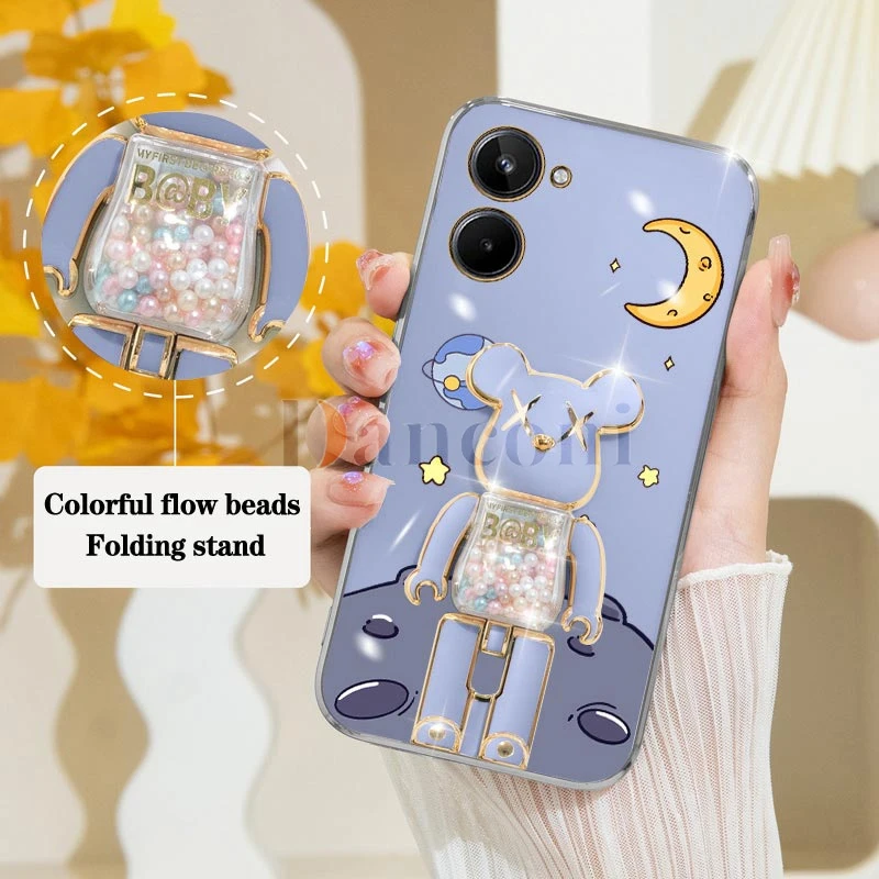 Cartoon Bear Colorful Flow Beads Plating Phone Holder Case For OPPO Realme 10 9 7 7i 10Pro 9i 8 6 8i C31 C25S C21Y C35 C30 Cover
Cartoon Bear Colorful Flow Beads Plating Phone Holder Case For OPPO Realme 10 9 7 7i 10Pro 9i 8 6 8i C31 C25S C21Y C35 C30 Cover