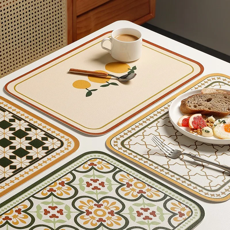 45*30cm Vintage Pastoral Placemat Printed Western Placemat PU Leather Placemat Insulated Mat Waterproof Oil Proof Placemat
45*30cm Vintage Pastoral Placemat Printed Western Placemat PU Leather Placemat Insulated Mat Waterproof Oil Proof Placemat