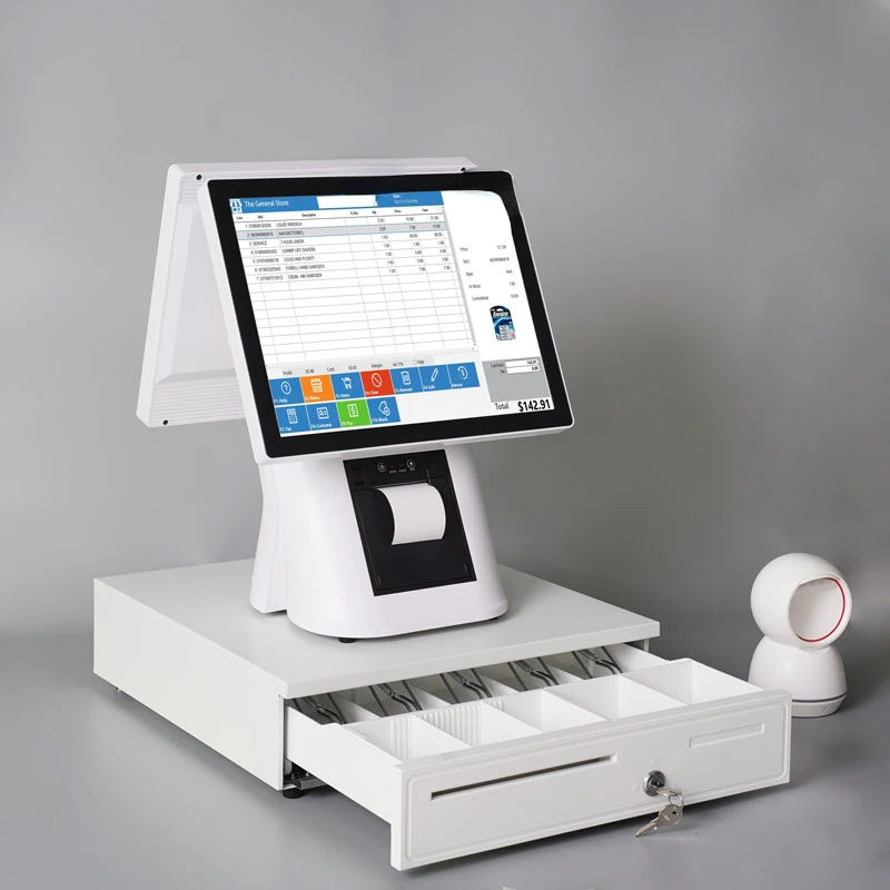 

Pos manufacturers full set all in one pos system cash registers built in 80mm receipt printer