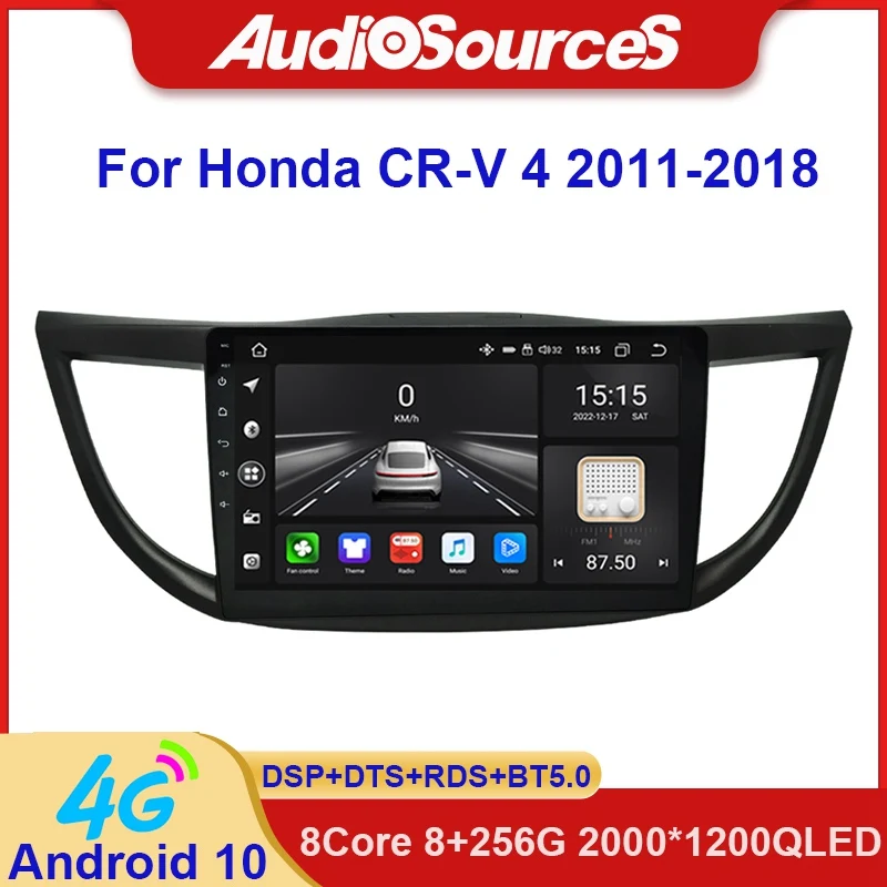 

7862S-V10 8+256G 2K QLED Car Radio Multimedia Video Player Navigation Stereo GPS Android 10 For Honda CRV CR-V 4 RE RM 2011-2018