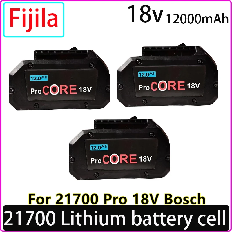 18V 12000mAh ProCORE Replacement Battery,for Bosch 18V Professional Cordless Tools BAT609 BAT618 GBA18V80 21700 Cell
18V 12000mAh ProCORE Replacement Battery,for Bosch 18V Professional Cordless Tools BAT609 BAT618 GBA18V80 21700 Cell