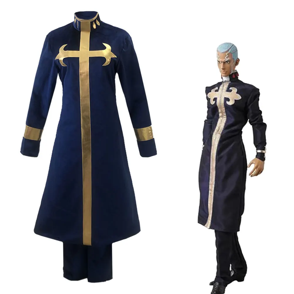 Anime JOJO's Bizarre Adventure Stone Ocean Cosplay Enrico Pucci Costume Coat Pants Priest Pucci Cosplay Costume Windbreaker Suit
Anime JOJO's Bizarre Adventure Stone Ocean Cosplay Enrico Pucci Costume Coat Pants Priest Pucci Cosplay Costume Windbreaker Suit