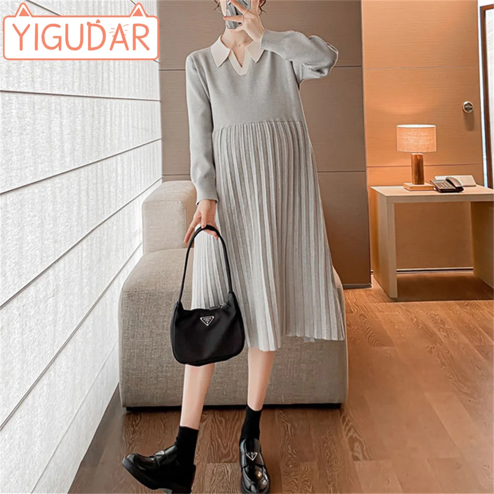 Maternity Spring Autumn Dress Knitting Long Sweater 2023 New Clothes for Pregnant Women Casual V-Neck Pattern Pregnancy Vestidos
Maternity Spring Autumn Dress Knitting Long Sweater 2023 New Clothes for Pregnant Women Casual V-Neck Pattern Pregnancy Vestidos