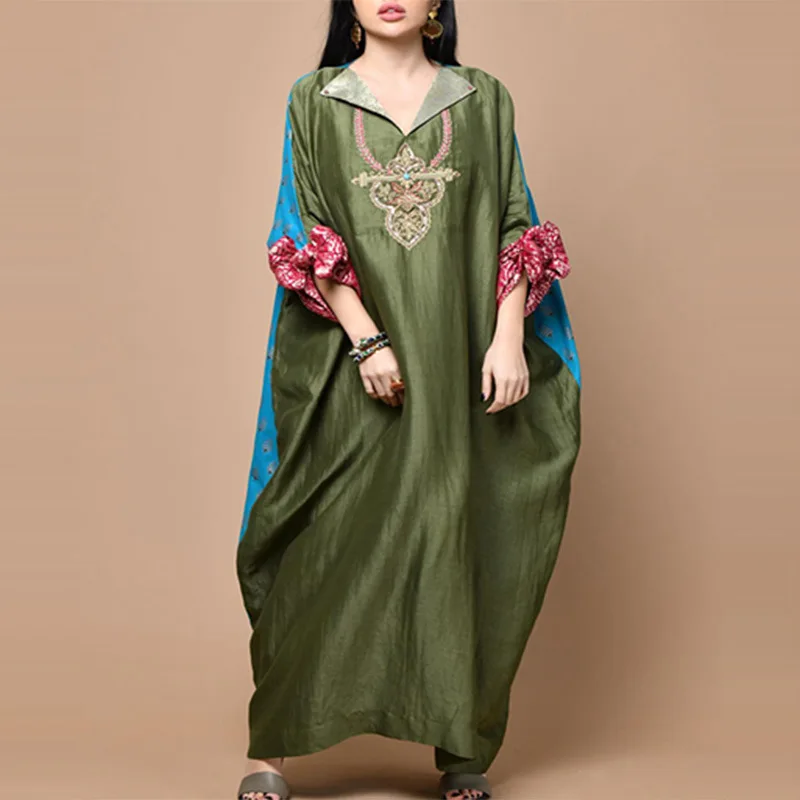 2023 Summer New Long Round V-Neck Style Commuter Print 9/4 Sleeve Dress Plus Size Dresses Elegant and Pretty Women's Dresses
2023 Summer New Long Round V-Neck Style Commuter Print 9/4 Sleeve Dress Plus Size Dresses Elegant and Pretty Women's Dresses