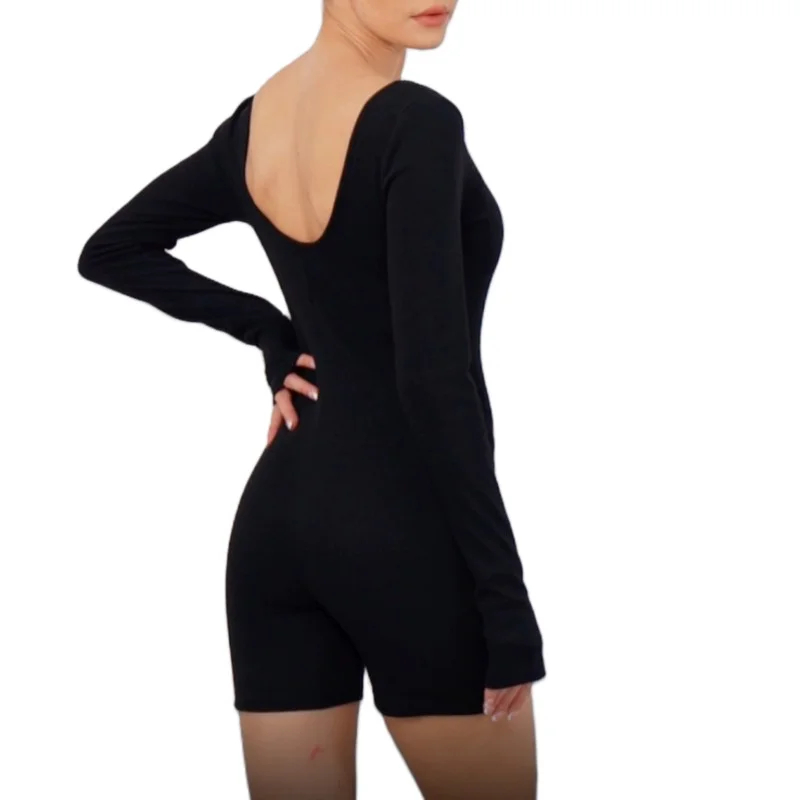 Musuos Active Workout Bodycon Rompers Female Solid Backless Long Sleeve Square Neck Fit Ribbed Jumpsuits Playsuits Shorts Women
Musuos Active Workout Bodycon Rompers Female Solid Backless Long Sleeve Square Neck Fit Ribbed Jumpsuits Playsuits Shorts Women